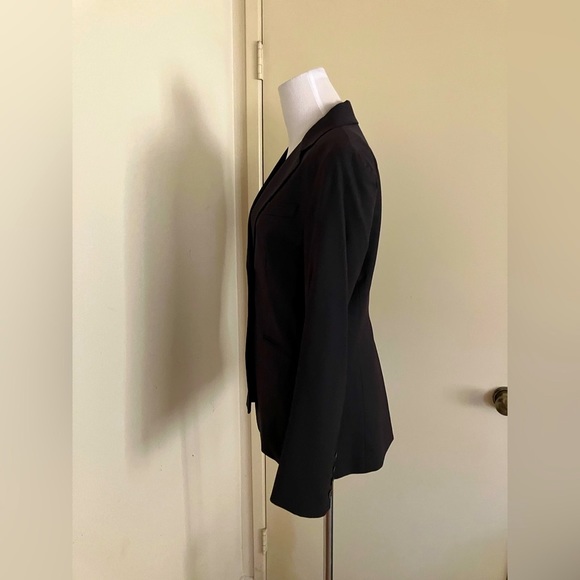 Theory Tailored Wool Blend Two Button Welt Pockets Blazer Classic Office Neutral - Picture 12 of 14